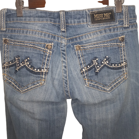 Miss Me JD1037B Women's Light Blue Cotton 5-Pockets Bootcut Jeans Size 31 - Picture 6 of 7